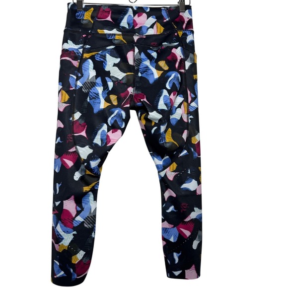 Brooks Women Method 3/4 Abstract Floral Print Leggings Athleisure Size Large - Picture 3 of 12